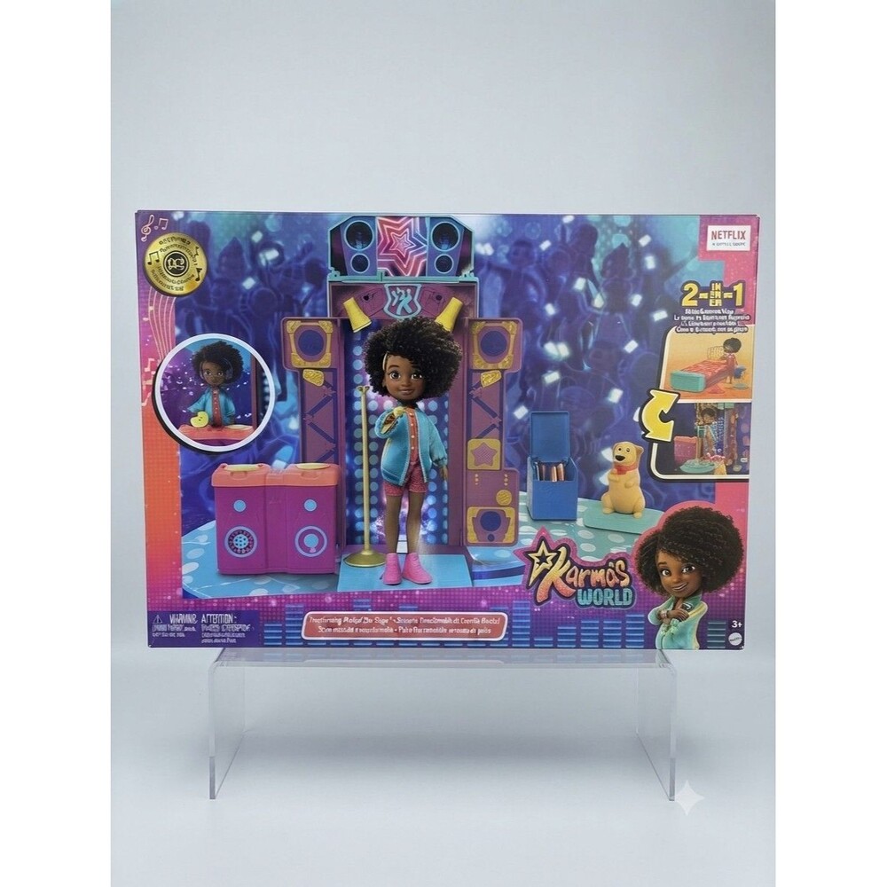 Mattel Karma’s World 2-in-1 Musical Star Stage Playset Lights & Sound w/ Doll